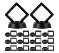 WESIEVYA 40pcs Floating Frame Display Stand Organizer for Jewelry and Challenge Coins, Plastic Construction with Secure and Stable Structure, for Storage and Room Decor