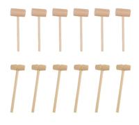WESIEVYA 40pcs Mini Wooden Cake Hammers and Crab Mallets for Lobster Shell Cracking, Portable and Easy to Clean Solid Wood and Oval Mallets for Large Crab Parties and Family Dinners