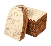 WESIEVYA 45pcs Unpainted Wooden Tiny Fairy Doors and Miniature Windows for DIY Crafts Whimsical Fairy Garden Door Decor for Home Rooms and Imaginative Miniature Landscapes