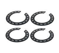 WESIEVYA 4pcs Acoustic Guitar Sound Hole Sticker Rosette Inlay Decals 94mm Diameter Decorative Rings for Classic and Folk Guitars Accessories