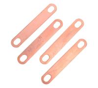 WESIEVYA 4pcs Battery Copper Connecting Plate Red Copper Material with 55mm Hole Spacing for Lithium Battery Pack, Streamlining Installation and Improving Efficiency