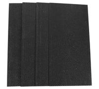 WESIEVYA 4pcs Black Plastic Beehive Wax Coated Foundation Sheet 16.7x8.4in Hexagonal Shape Supports Healthy Larval Development Provides Stable Structure for Beekeeping and Bee Frame