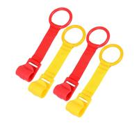 WESIEVYA 4pcs Boy Girl Pull Tab Bed Stand up Rings for Boys and Girls Learning Standing Cot Hanging Rings Hand Pull Toys for Nursery