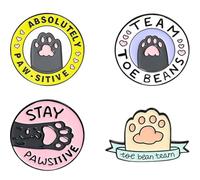 WESIEVYA 4pcs Cat Paw Brooch Pin Scarf Brooch Clip Cartoon Alloy Easy to Attach Practical Teens Daily Life Special Parties Appearance Lovely Eye Catching
