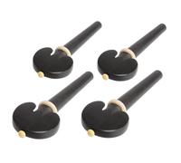 WESIEVYA 4pcs Ebony Cello Pegs Solid Wood Shaft Handles Musical Instruments Accessories Tool for Stringed Instrument Repairing and Maintenance Use
