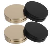 WESIEVYA 4pcs Empty Makeup Compact Case Portable Plastic Powder Compact with Mirror Compatible with Empty Makeup Pans Assorted Colour DIY and Professional Use