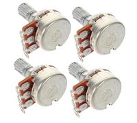 WESIEVYA 4pcs Guitar Potentiometer Bk Linear Taper for Volume and Tone Control Precision Audio Potentiometers for Electric Guitar Replacement Parts