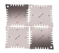 WESIEVYA 4pcs Guitar Ruler Set Professional Arc Ruler High Precise Measure Tools Guitar Radius Gauge String Action for Luthier Tools Set Measure