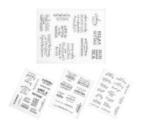 WESIEVYA 4pcs Happy Birthday Plastic Stamp Set for DIY Scrapbooking and Card Making, Lightweight Compact PVC Material with Creative Design for Family Crafting and Embossing