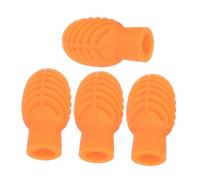 WESIEVYA 4pcs Orange Silicone Drumstick Mute Tips Noise Reduction Covers for Quiet Practice Protective Drum Stick Silencers for Home Apartment Night Use Enhancing Technique and Silent