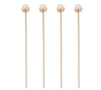 WESIEVYA 4pcs Pearl Lotus Flower Hair Sticks for Women, Alloy Material with Imitation Pearl, Not Easy to Break Or Fall, Elegant Hair Accessories for Wedding and Award Ceremony