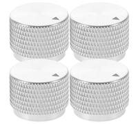 WESIEVYA 4pcs Potentiometer Knob: Aluminum Alloy Volume Knob for Guitar Effects - Potentiometer Audio Control Replacement Part for Studio Music Production