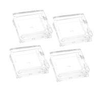 WESIEVYA 4pcs Refillable Eyeshadow Pans Plastic Small Cosmetic Pans Convenient to Use for Outdoor Travel Female Makeup Palette