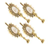 WESIEVYA 4pcs Religious Catholic Breastpin Set Lightweight Zinc Alloy Holy Chalice Brooch for Clothes, Hats, Scarves, and Backpacks Suitable for Special Occasions and Daily Wear