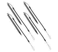 WESIEVYA 4pcs Resistive Screen Stylus Pens with Spring Rope for Navigation and Industrial Control Equipment, Aluminium and Abs Material, Smooth Writing and Precise Control, Black