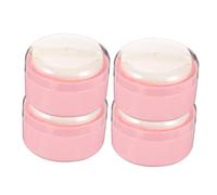 WESIEVYA 4pcs Small Powder Puff Box with Synthetic Sponge and Plastic Material for Easy Application and Refusing Powder Flying, for Use during Travel Or Humid and Hot Summer