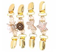 WESIEVYA 4pcs Sweater Cardigan Clip Duckbill Clip Vintage Metal Abs Strong Functionality Not Easy to Break Elegant Clothing Accessories for Cardigan Mothers Shawl Assorted style