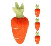 WESIEVYA 4pcs Wool Felt Carrots Brooches Accessories Soft and Comfortable Felt Carrot Decorations for Farmhouse Decor and Party Favors for Easter and Autumn