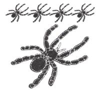 WESIEVYA 5 Pcs Spider Patch Cartoon Spider Embroidered Patch Sew on Fabric Black for Clothes Decor, Dresses, Halloween Repair Accessory