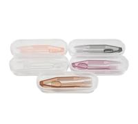 WESIEVYA 5 Sets Contact Lens Helper Tool with Silicone Tips and Plastic Suction Remover, Soft Comfortable Wear and Clean Storage Case for Teachers and Travelers