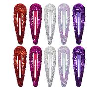 WESIEVYA 50pcs Drop-shaped Hairpins Alloy Bobby Pins Simple Style Can Be Painted Glitter Added Hair Accessories for Parties and Sandy Beach Color