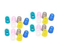 WESIEVYA 50pcs Finger Guard Protectors for Guitar Silicone Fingertip Protectors Ventilated Guitar Fingertip for Ukulele Beginners