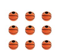 WESIEVYA 50pcs Orange Acrylic Basketball Shape Beads for DIY Jewelry Making with Fine Workmanship, Suitable for Anklet and Scrapbooking Projects, Simple and Stylish Accessories