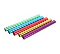 WESIEVYA 5Pcs Aluminum Alloy Relay Set - Anti-Skid Track Baton for Sprint Relay Races - Multi-Color Athletics Sticks for School Competitions and Outdoor Field Events