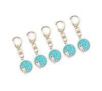 WESIEVYA 5pcs Creative Alloy Keychains Pendant Star Design Key for Bags Backpacks Keys Stylish Holders for Souvenir and Giving