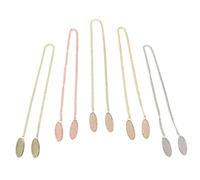 WESIEVYA 5pcs Metal Napkin Clips with Chain Rust-Resistant Bibs Clips for Adult Dining Wheelchair Patients and Restaurant Use Secure Towel Apron Holders to Keep Clothes Clean Random Color