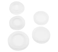 WESIEVYA 5pcs Round Piggy Bank Hole Plugs Replacement PVC Stoppers for Saving Box Bottom Covers, Classic White Design, Easy to Insert and Remove, Suitable for Piggy Bank and Saving Box