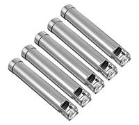 WESIEVYA 5pcs Stainless Steel Moxa Stick Roller for Moxibustion Therapy with Simple Operation and Clean to Use, Silver Heat Tank Device for Effective Moxa Cone Burner Application