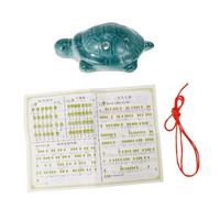 WESIEVYA 6-hole Turtle Shape Ocarina Flute in a Key, Medium Size Matte Green Ceramic Wind Instrument, Beginner Student Musical Instrument for Folk and World Music