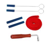 WESIEVYA 6 Pcs Professional Piano Tuning Tool Kit with Lever, Hammer, Rubber Stoppers, and Sound Block, Sturdy Metal and Plastic Construction, Suitable for Beginning Tuners to Adjust Sound