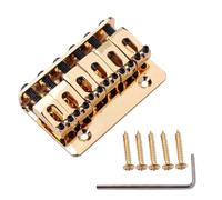 WESIEVYA 6 String Electric Guitar for Sweet Tone Bridge with 5 Screws, Vintage Style Fixed Hardtail Metal Bridge and Height Adjustable Sound, Suitable for Electric Guitar Use
