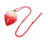 WESIEVYA 6holes Ceramic Strawberry Shaped Ocarina Music Instrument for Boy Girl Beginner Wind Instrument Light Tone Easy to Carry Fun Practice Tool for Boys and Girls