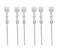 WESIEVYA 6pcs Cork Lined Iron Laboratory Prong Clamps with Adjustable Angle for Flask and Test Tube Support on Ring Stand, Universal Lab Equipment Clips for Chemistry Experiments