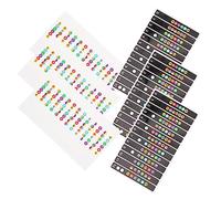 WESIEVYA 6pcs Guitar Fretboard Stickers Beginner Guiding Aids for Acoustic Electric Guitar Scale Learning Practice Random Color