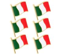 WESIEVYA 6pcs Italian Flag Pin Badges Lapel Pins Zinc Alloy Secure Fastening Easy to Use for Friends and Mother at Formal Events and Leisure Occasions