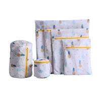 WESIEVYA 6pcs Mesh Laundry Wash Bags Set with Zipper Protective Cover, Polyester Material, Different Sizes for Washing Machine and Travel Storage, Protect Clothes from Knotting