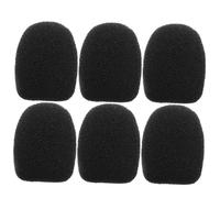 WESIEVYA 6pcs Mini Foam Windscreen for Lavalier Lapel Microphone 25x20x6mm, Wireless Lav Mic Sponge Cover, Microphone Protector for Podcasting and Live Performances