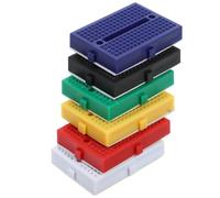 WESIEVYA 6pcs Mini Solderless Breadboards Set with Colored Plastic Plates for Laboratory Science Experiments, Small Experiment Bread Board Kit for Electronics Prototyping and Circuit