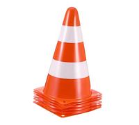 WESIEVYA 6pcs Orange Traffic Cones PE Road Barrier Parking Cones for Safety Training High Visibility Warning for Sports Road Work Lightweight