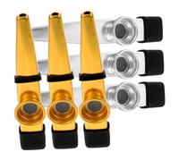 WESIEVYA 6pcs Small Kazoo Musical Instruments for Boys and Girls Metal Kazoo for Beginners Lightweight and Portable Music Toys for Practice and Stage Gold