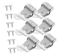 WESIEVYA 6pcs Stainless Steel Microphone Hanging Clips Mic Holder Hooks for Cb Radio Vehicle Mount Secure Installation with Screws Fit