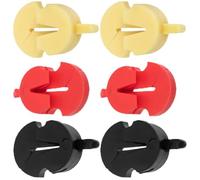 WESIEVYA 6pcs Violin Rubber Practice Mutes Set Yellow, Red, Black Soft Silencers for Violin Instrument Mute Replacement and Performance
