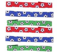 WESIEVYA 6pcs Wide Soccer Football Headbands Elastic Sweat-absorbing Cloth Bands for Unisex Basketball Gym Sessions