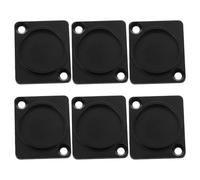 WESIEVYA 6pcs Xlr Chassis Plate Protective Cover Plate Zinc Metal Universal Compatibility Versatile Audio Accessory Black Panel-mount Audio Rack Dust for Equipment Organization