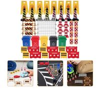 WESIEVYA 75Pcs Mini Traffic Signs Educational Set for, Simulation Roadblocks and Street Signs Cognitive Play Learning Kit for Early Childhood
