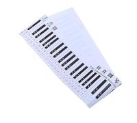 WESIEVYA 88-key Piano Keyboard Practice Sticker Sheet Simplified Notation, English Key Labels and Finger Simulation, Black and White 1:1 Scale Guide for Beginners and Students